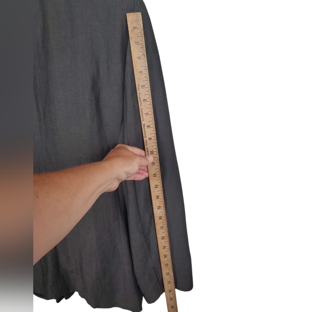 DKNY Women's Linen Blend Suit Set. Charcoal. 14/14P - Picture 8 of 16